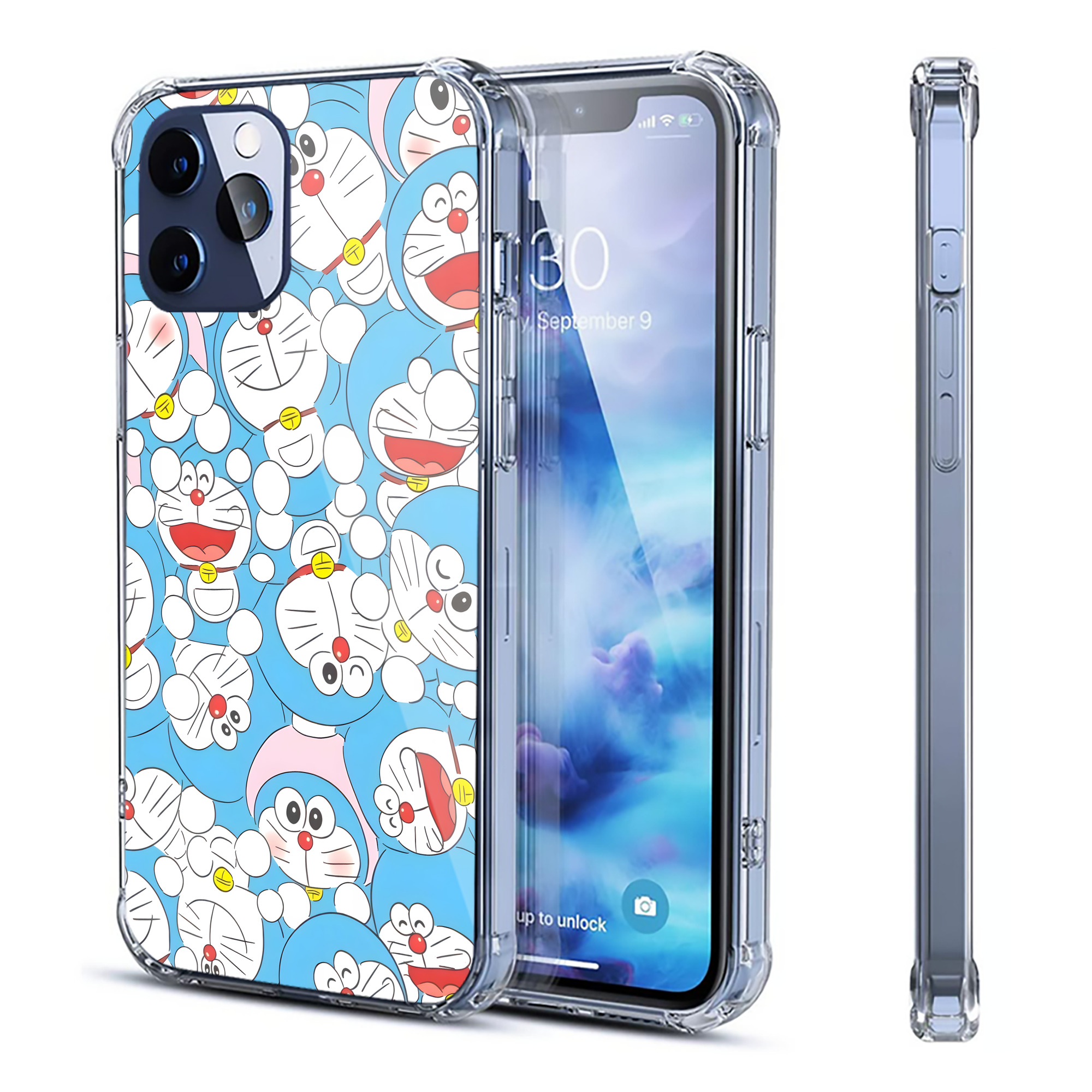 （画像用） ドラえもん Doraemon 【iPhone 12シリーズ対応】透明スマホケース（クリアソフトケース）